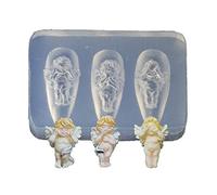 Molde de silicona para tallar uñas, varios tamaños, plantillas de estampado de ángeles, moldes de arte de esmalte de gel UV para resina