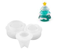 Molde de silicona para tarro multiusos con forma de árbol de Navidad, resistente y hecho a mano.