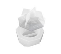 Molde de silicona para tarros de almacenamiento, caja de joyería, contenedor trapezoidal con tapa, taza de resina, molde de fundición de resina, caja de almacenamiento