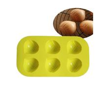 Molde de silicona para tartas con forma de castaña y limón, 6 cavidades, para mousse, pudín, jabón artesanal, chocolate y bandeja de hielo; utensilio de repostería