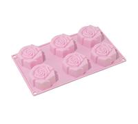 Molde de silicona para tartas de 6 cavidades para mousse de chocolate, pudines, pasteles, helados, postres, pan, utensilios para hornear, moldes de silicona, decoración de mousse