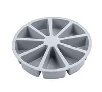Molde de silicona para tartas de 9 cavidades, molde de silicona de 9 porciones, para hogar, restaurante, panadería, pizza, fácil liberación, multiusos, para gelatina, mousse