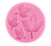 Molde de silicona para tartas de The Ice Cube Tray en forma de 4 hojas de arce rosa diferentes