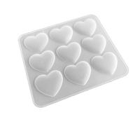 Molde de silicona para tartas, reutilizable, molde epoxi 3D para hacer jabón con corazones de amor de silicona 3D, moldes de resina para manualidades