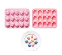 Molde de silicona para turrón, molde para chocolate, molde para chocolate profundo, molde de silicona para chocolate, 5 formas, para 15 barras de chocolate, huevos de Pascua para colgar
