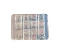 Molde de silicona para uñas con diseños en relieve estéricas con marco, lazo, patrones de mariposa, accesorios para manualidades, decoración de fundas de teléfono en relieve