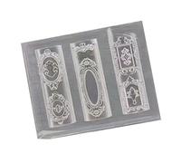 Molde de silicona para uñas de fácil liberación, con forma de ventana de rosa, patrones de manicura, elegantes accesorios de uñas en relieve, moldes creativos para peinar las uñas