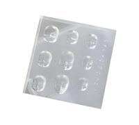 Molde de silicona para uñas, molde de manicura con forma de cabeza de muñeca para manicuristas profesionales y entusiastas, herramienta de joyería, fácil de usar, moldes de gotas de gel