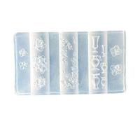 Molde de silicona para uñas, molde de tallado epoxi de cristal, moldes elegantes para adornos, herramientas de fabricación de joyas de resina, arte de uñas, flores