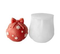Molde De Silicona Para Vela Bola Navideña Fácil Desmoldeo con Diseño y Copo