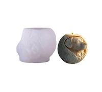 Molde de silicona para vela de cachorro de mascota, estatuilla de perro, molde de silicona para artesanía de resina epoxi, jabón hecho a mano, molde de Navidad para hornear Chocolate