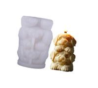 Molde de silicona para vela de cachorro de mascota, estatuilla de perro, molde de silicona para artesanía de resina epoxi, jabón hecho a mano, molde de Navidad para hornear Chocolate