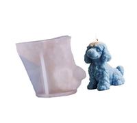 Molde de silicona para vela de cachorro de mascota, estatuilla de perro, molde de silicona para artesanía de resina epoxi, jabón hecho a mano, molde de Navidad para hornear Chocolate