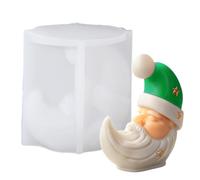 Molde de Silicona para Vela Navideña Decoraciones 3D de Papá Noel en