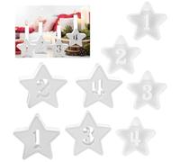 Molde de Silicona para Velas, 4 Piezas Moldes de Silicona, Molde de Silicona con Números 1-4, Molde de Silicona para Velas Portavelas, Números de 3D Molde de Silicona, Molde de Fundición (Estrella)