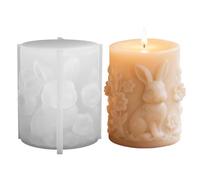 Molde de silicona para velas, 7,2 x 9,3 x 8,3 cm, diseño de conejo reutilizable, molde en forma de huevo para hacer velas DIY, Pascua, cumpleaños, fiestas y manualidades en el hogar, herramienta de
