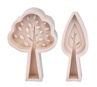 Molde de silicona para velas con forma de hoja de árbol en 3D, diseño abstracto de aromaterapia, para