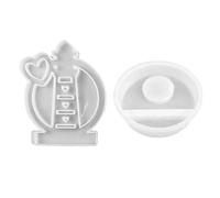 Molde de silicona para velas de faro, reutilizable y fácil de desmoldar para decoración navideña, manualidades, decoración del hogar, suministros para hacer velas para entusiastas hechos a mano,