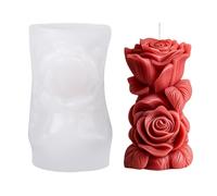 Molde de silicona para velas de flores, molde multifunción en forma de rosa, molde de de jabón reutilizable | Decoración de resina para velas caseras, jabón, resina, manualidades, bodas,