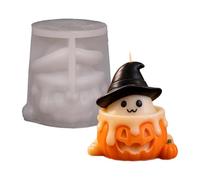 Molde de silicona para velas de Halloween para decoración de de otoño, molde de cera de taza de calabaza de sola cavidad para exhibición de temporada y preparación de proyectos de velas, de