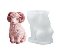 Molde de silicona para velas de oveja 3D, herramienta de manualidades de silicona con forma de oveja, molde realista de de cordero para amantes del bricolaje, familiares, amigos, jabón, yeso