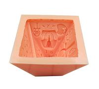 Molde de silicona para velas de pirámide egipcia 3D, hecho a mano, molde de yeso para fondant