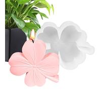 Molde de silicona para velas de trébol de la suerte, trébol de cuatro hojas, adecuado para fragancia de coche y yeso hinchable, para mentes creativas, ideal para proyectos de arte, decoración de