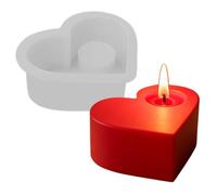 Molde de silicona para velas Este molde de silicona del corazón combina artesanal y estilo romántico. Ofrece una fuente infinita de inspiración para crear velas de moda y refinadas en su nave