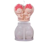 Molde de silicona para velas, forma de vela de San Valentín, molde de silicona en forma de corazón para adornos de yesos, molde de decoración de aromaterapia reutilizable hecho a mano, accesorio para