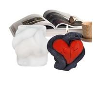 Molde de silicona para velas, molde de resina de silicona con forma de serpiente 3D, suministros de manualidades de jabón de fácil liberación para proyectos de arte, manualidades, fundición de figuras