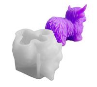 Molde De Silicona Para Velas - Molde De Silicona De De Las Tierras Altas 3D Para Jabón - Artesanía Decorativa de Fundición de Animales de Granja para Decoración del Hogar Viajes Aula Diaria ciones