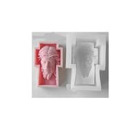 Molde De Silicona Para Velas Molde de silicona for escultura, cruz, aroma, vela, resina, yeso, adorno, decoración del hogar, manualidades para Bricolaje(8 * 11.3 * 4cm)