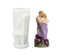 Molde de silicona para velas para parejas, molde flexible y romántico para arte corporal, moldes 3D para, para jabón, arcilla, yeso, día de San Valentín, vacaciones, cumpleaños, boda