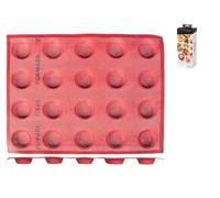 Molde De Silicona Pavoni Para Dulces 20 Piezas Cono 4,8 Cm Rojo