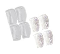 Molde de silicona perforado para los amantes de las manualidades, plantilla reutilizable para el cabello, con agujero preciso, herramienta de joyería, fabricación de peines hecha a mano, silicona