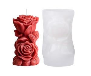 Molde De Silicona Pilar De - Molde De Vela Perfumada | Moldes De Moldeo De Piedra De Flores Perfumadas, Para La Fabricación De Velas, Artesanía De Decoración De Interiores Y Creación De Ca
