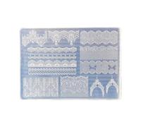 Molde de silicona profesional para arte de uñas con textura de encaje 3D que promueve una extracción sin esfuerzo y molde de patrón de reutilización de larga duración