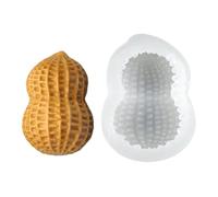 Molde de silicona realista con diseño de cacahuete para mousses chocolate, fácil de liberar para decoración de pasteles de postre
