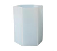 Molde de silicona resina fundición 4 piezas cilindro hexágono(A) | Juego de 4 piezas, cilindro y hexágono, 10 x 7 cm hasta 9 x 5 cm, suave para superficie, silicona blanca