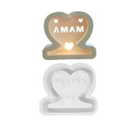 Molde de silicona resina mama,letras de amor mamá molde de yeso para celebraciones | moldes de silicona reutilizables de fácil desmoldeo para yeso, decoración del hogar y fabricación de candelabros