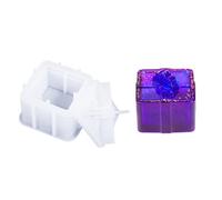 Molde de silicona resistente a altas temperaturas para organización del hogar, caja de joyería con tapa, suministros creativos de arte de resina
