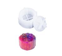 Molde de silicona resistente a altas temperaturas para organización del hogar, caja de joyería con tapa, suministros creativos de arte de resina
