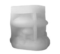 Molde de silicona resistente con diseño de cabaña de hongos para creación elegante y horneado, decoración del hogar
