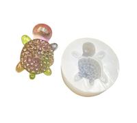 Molde de silicona resistente con diseño de tortugas de diamantes, decoración para decoración de tortugas caseras, accesorio de arte y creador de regalos