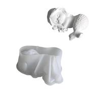 Molde de silicona resistente multiusos con diseño de sirenas 3D, portátil, para manualidades de resina y yeso, decoración del hogar