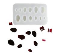 Molde de silicona resistente para hacer intrincados dilatadores de orejas de lágrima y ataúd para aficionados y diseñadores para decoraciones de expansión de orejas