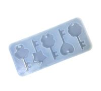 Molde de silicona resistente y flexible para llaves, varios diseños, perfecto para principiantes, arte de resina epoxi, molde de silicona resistente de liberación rápida