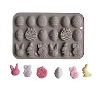 Molde de silicona reutilizable con 18 ranuras, apto para lavavajillas, apto para lavavajillas, para postre, pasteles, chocolate, silicona, Pascua, huevos