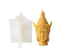 Molde de silicona reutilizable con cabeza de Buda, para decoración del hogar y manualidades espirituales, estatua fácil de desmoldar