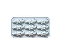 Molde de silicona reutilizable con forma de cocodrilo con 9 diseños, bandeja para hornear gelatinas, jabón y postre
